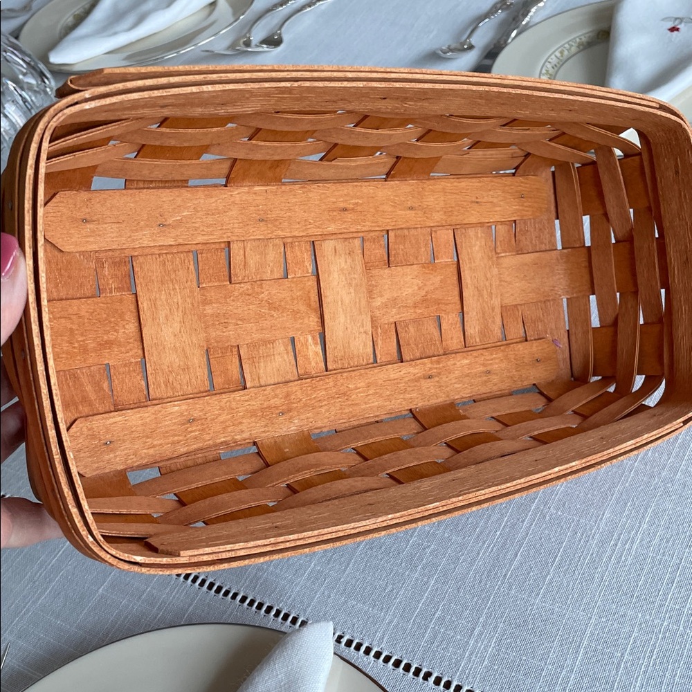 Longaberger Bread Basket and Warming Brick Excellent Condition - Picture 3 of 11
